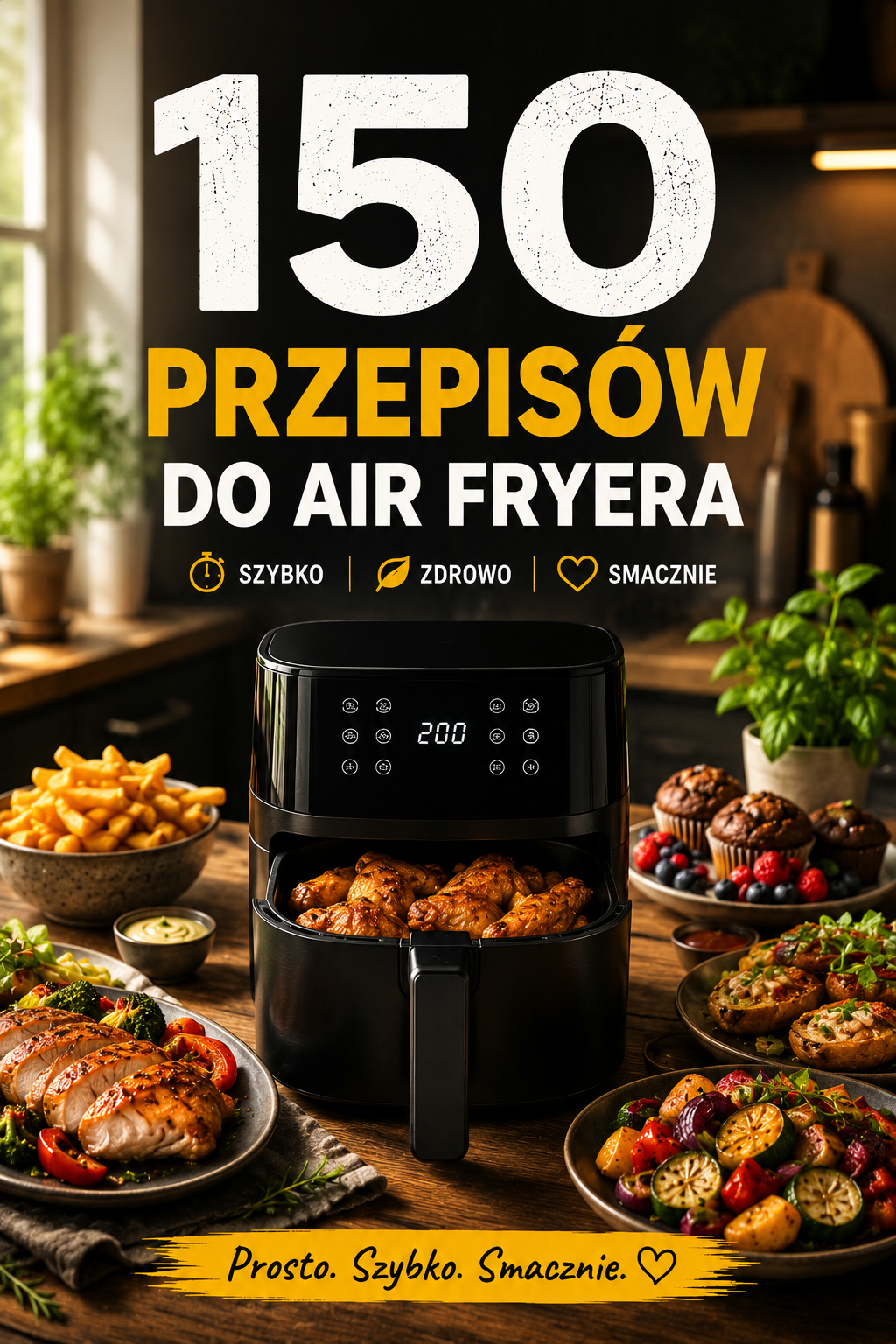 150 Przepisów do Air Fryera – Smacznie, Szybko i Bez Zbędnego Tłuszczu