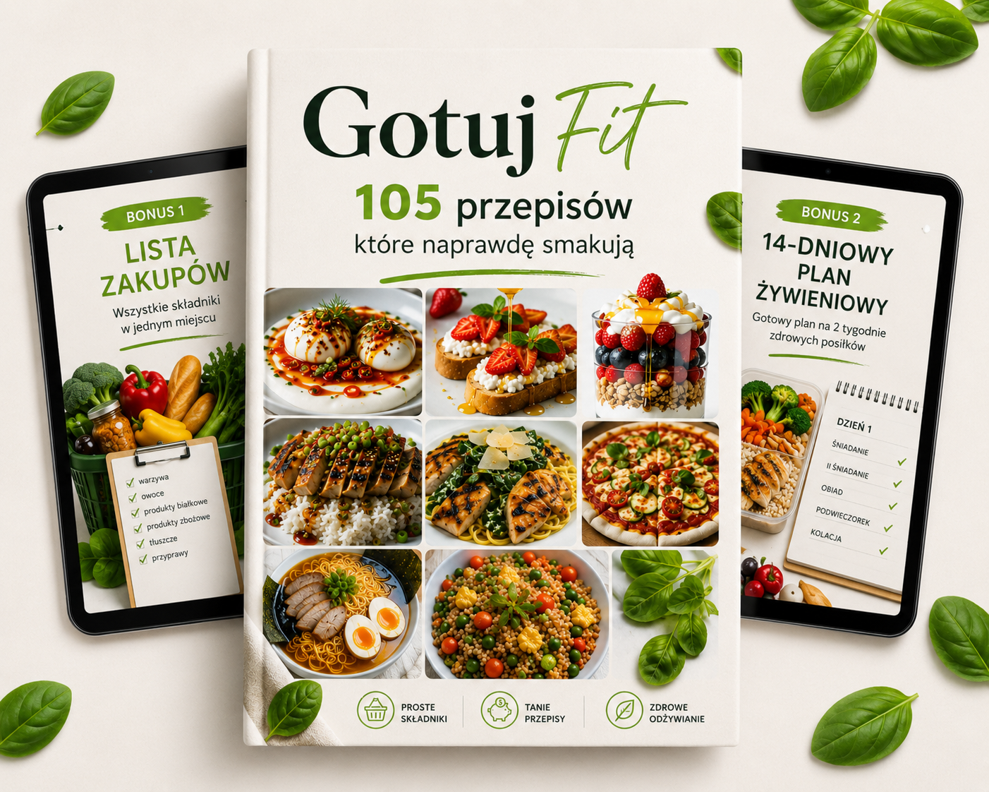 105 szybkich i prostych przepisów + menu na 14 dni + lista zakupów