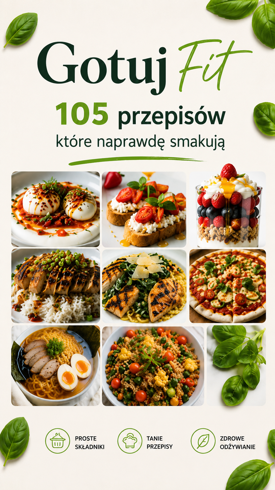 105 szybkich i prostych przepisów + menu na 14 dni + lista zakupów