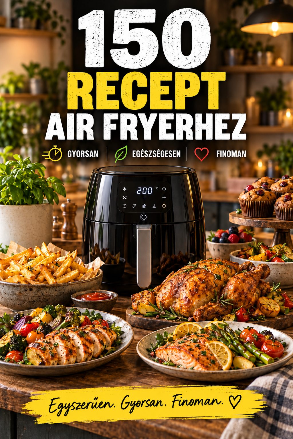 150 Air Fryer recept – Finoman, gyorsan és felesleges zsiradék nélkül